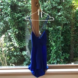 Wilfred Regal blue strappy blouse